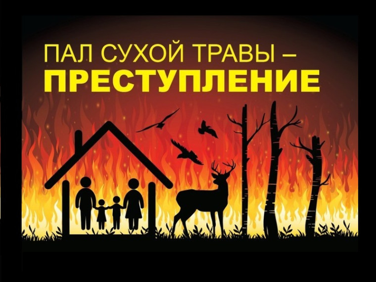 Памятка населению. Пал сухой травы запрещён!. Памятка населению. Пал сухой травы запрещён!.