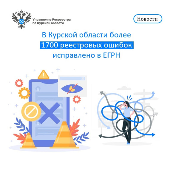 В Курской области более 1700 реестровых ошибок исправлено в Едином государственном реестре недвижимости (ЕГРН). В Курской области более 1700 реестровых ошибок исправлено в Едином государственном реестре недвижимости (ЕГРН).