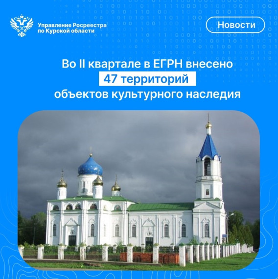 Во II квартале в ЕГРН внесено 47 территорий объектов культурного наследия. Во II квартале в ЕГРН внесено 47 территорий объектов культурного наследия.
